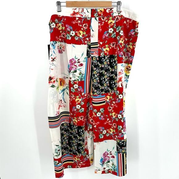 Maree Pour Toi floral patchwork print cropped pants Size 20 - Picture 13 of 13